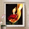Burning Rose  | Full Round Diamond Painting Kits