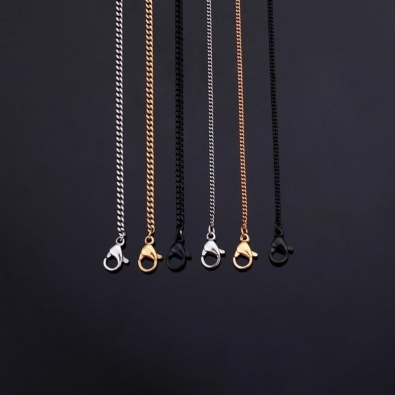 Minimalist Commute Solid Color Titanium Steel Plating 18K Gold Plated Women’s Necklace