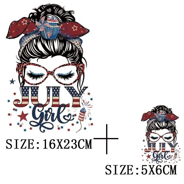 Fashion Girl Glitter Thermal Sticker DIY Washable Iron On Transfer For Clothing Beautiful Lady Patches On Clothes Applique Decor