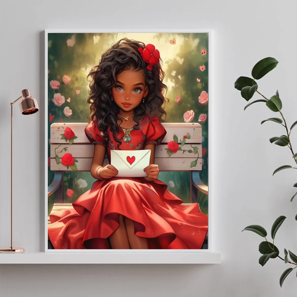 Diamond Painting - Full Round Drill - Kid Sweet Couple(Canvas|30*40cm)