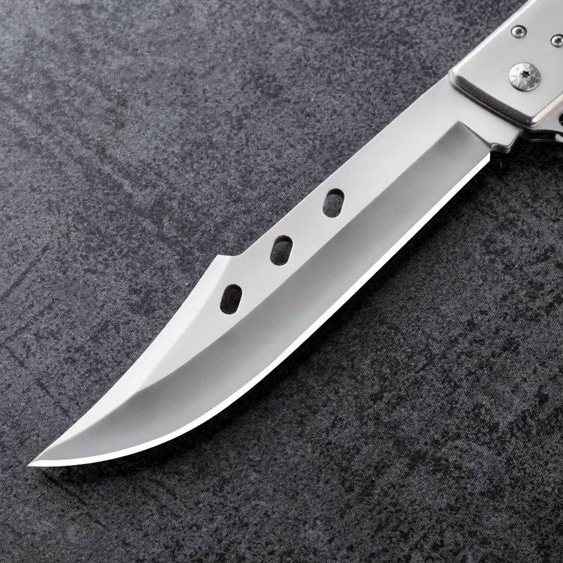 Swallowtail Folding Knife, Outdoor High-Hardness Multi-Functional Knife, Outdoor Survival Portable Self-Defense Knife, Sharp Fruit Knife