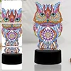 DIY Diamond Painting 7 Color Night Light Lamp Home Decoration Ornament Gift Kit(Owl)