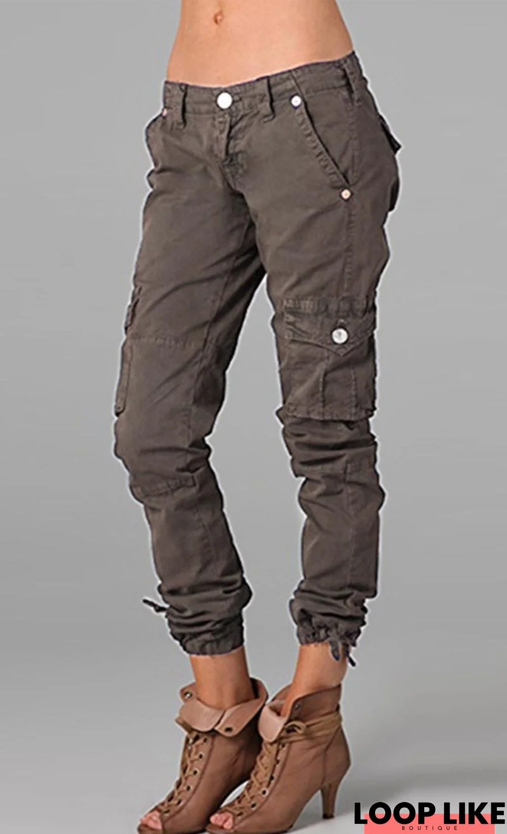 Casual Pockets Skinny Denim&jeans