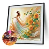 Diamond Painting-DIY Crystal Rhinestone Sunflower Dancing Girl(Box Packaging)