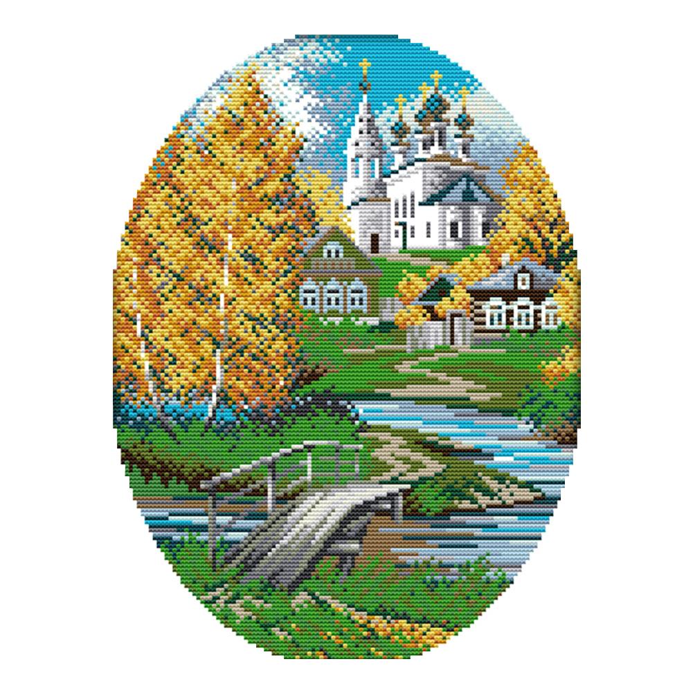 Spring - 14CT Stamped Cross Stitch - 29*36cm