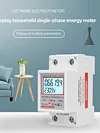 Digital Electric Energy Monitor LCD Display 220V 230V KWH Electric Meter 50 60Hz