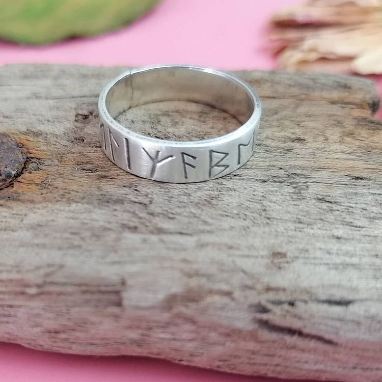 Personalised Viking Rune Name Word Ring