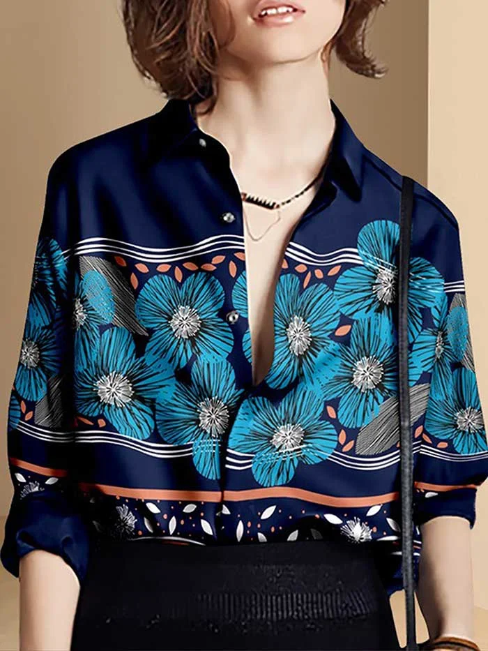 Fashion three-quarter sleeve shirt top