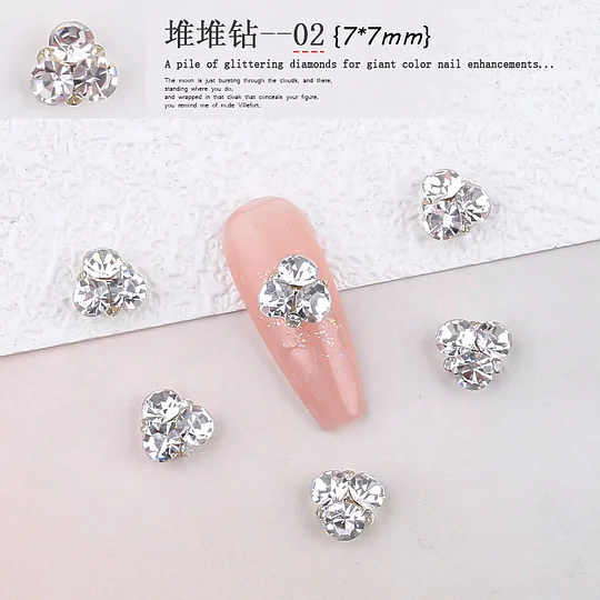 10PC Alloy Butterfly Zircon Nail Art Rhinestone 3D Gold Silver Shiny Diamond Nail ART Gems Butterfies Crystal Manicure Accessory | Cncures