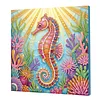 DIY Pearl Painting Seahorse for Home Wall Decor with Frame(25x25cm)
