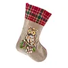 DIY Diamond Painting Christmas Stockings Hanging Ornaments Large Capacity Xmas Socks Pendant Wear Resist Candy Gift Storage Bags for Family Christmas Holiday Party Decoration (Owl)