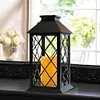 Retro Lantern Candle Twinkle Lamp LED Solar Light Garden Hanging Decoration