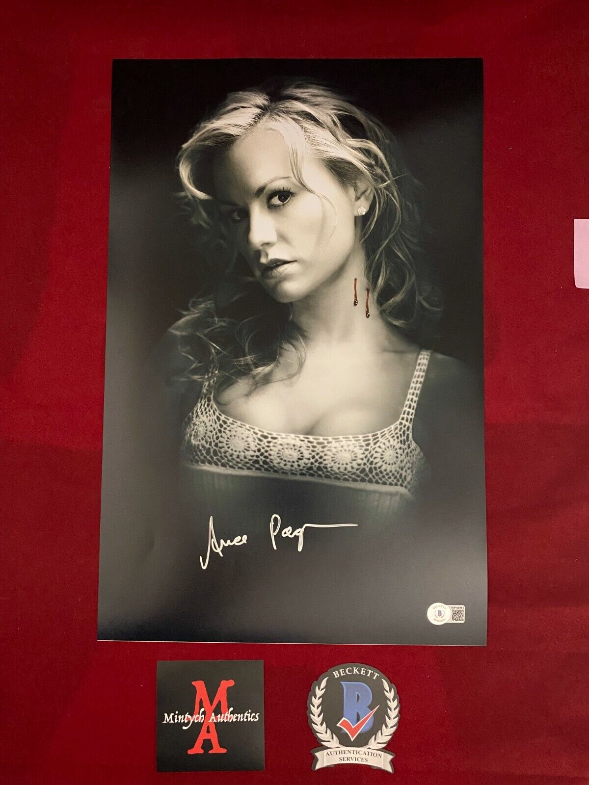 ANNA PAQUIN AUTOGRAPHED SIGNED 11x17 Photo Poster painting! TRUE BLOOD! SOOKIE! BECKETT COA!