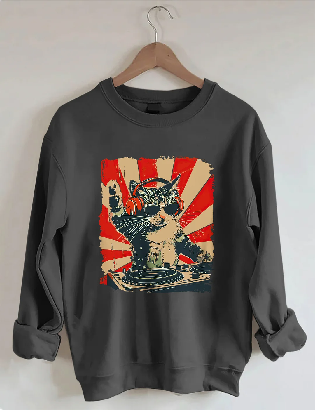 Cool DJ Cat Sweatshirt