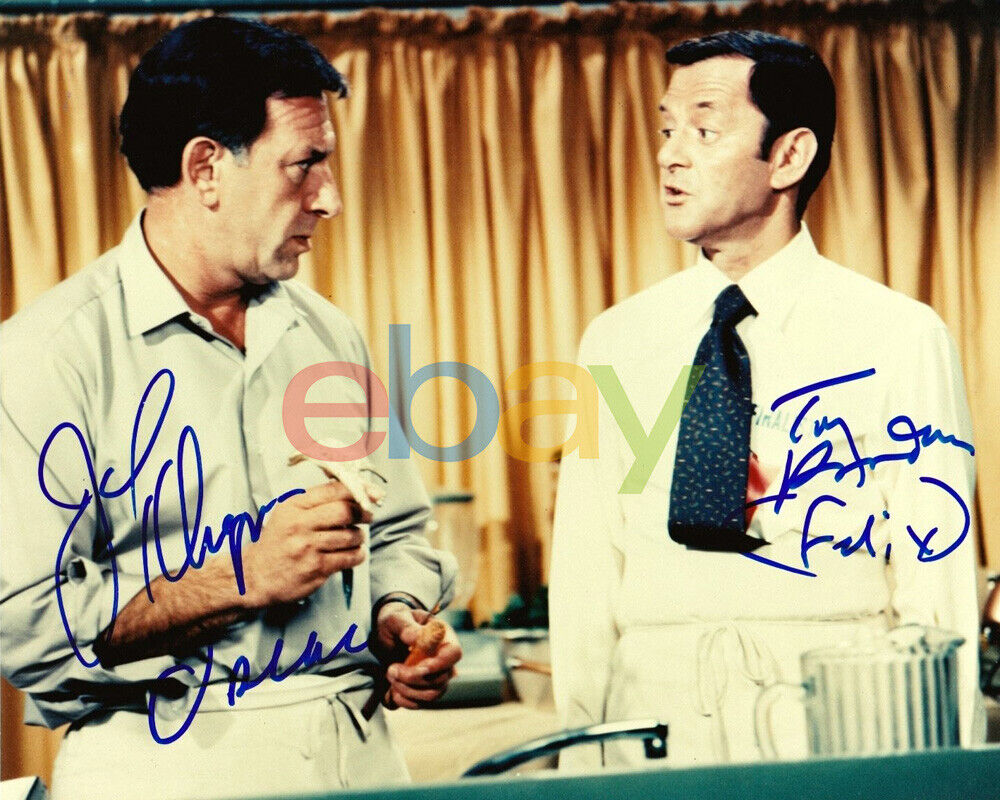 JACK KLUGMAN TONY RANDALL SIGNED 8X10 Photo Poster painting THE ODD COUPLE AUTOGRAPH reprint