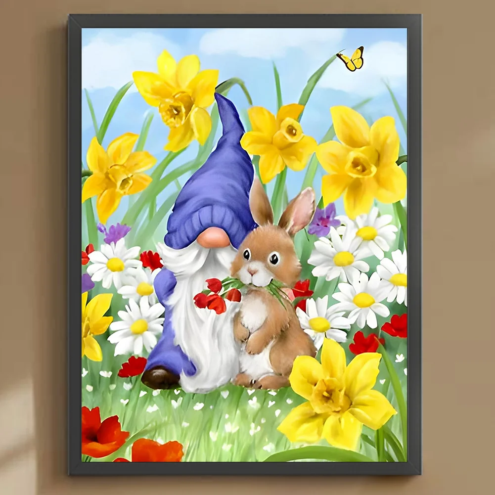 Diamond Painting - Full Round Drill - Gnome Rabbit(Canvas|30*40cm)