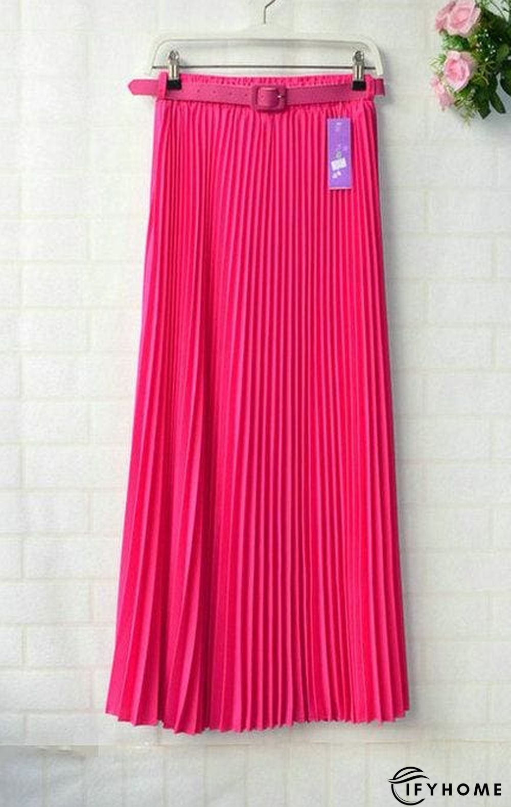 New Summer Women Ladies Elegant Long Skirt Retro Maxi Chiffon High Waist Solid Casual Pleated Beach Long Skirt Sundress | IFYHOME