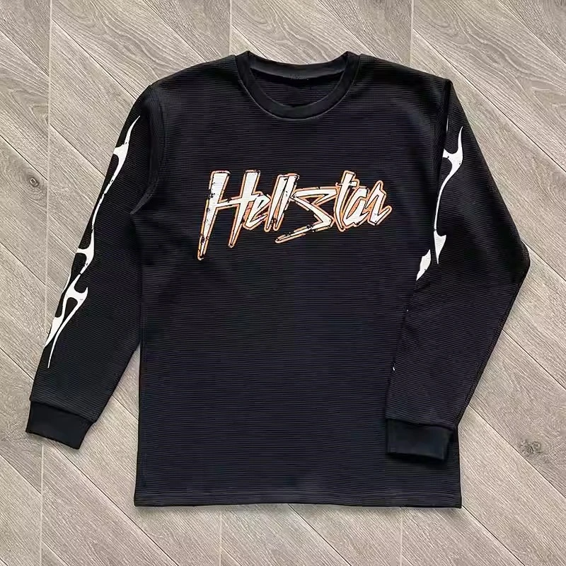 Hip Hop High Street Hellstar Studios High Quality Thermal Long Sleeve T-Shirt