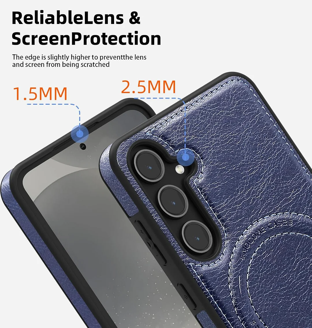 Samsung Galaxy Z Fold 6 Leather Case Magnetic Protective Case Holder Phone Case