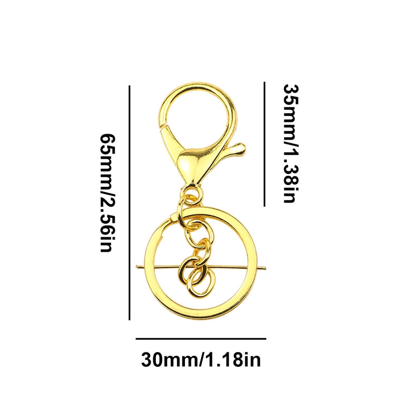 5 PCS/Package 30*65mm Alloy Solid Color Polished Jewelry Buckle Lobster Clasp Keychain Jewelry Accessories