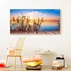 Diamond Painting-DIY Full Round Drill Sunset Reed (80*40cm)