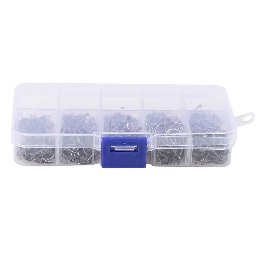 

500pcs Fishing Hooks Iron Barbed Fishhooks Jig Hook Fishing Tackle (Black, 501 Original