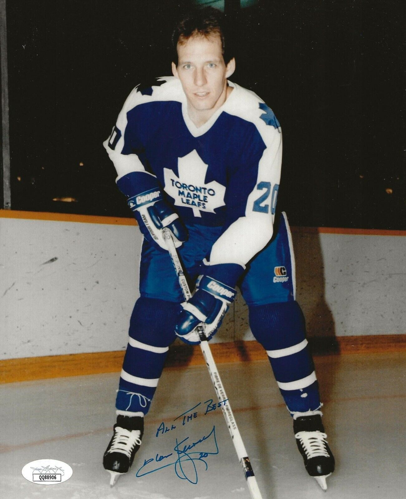 Al Secord Blackhawks signed Toronto Maple Leafs 8x10 Photo Poster painting autographed JSA