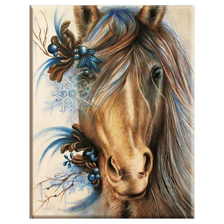 Horse - 14CT 2 Strands Threads Counted Cross Stitch Kit - 40x50cm(Canvas)