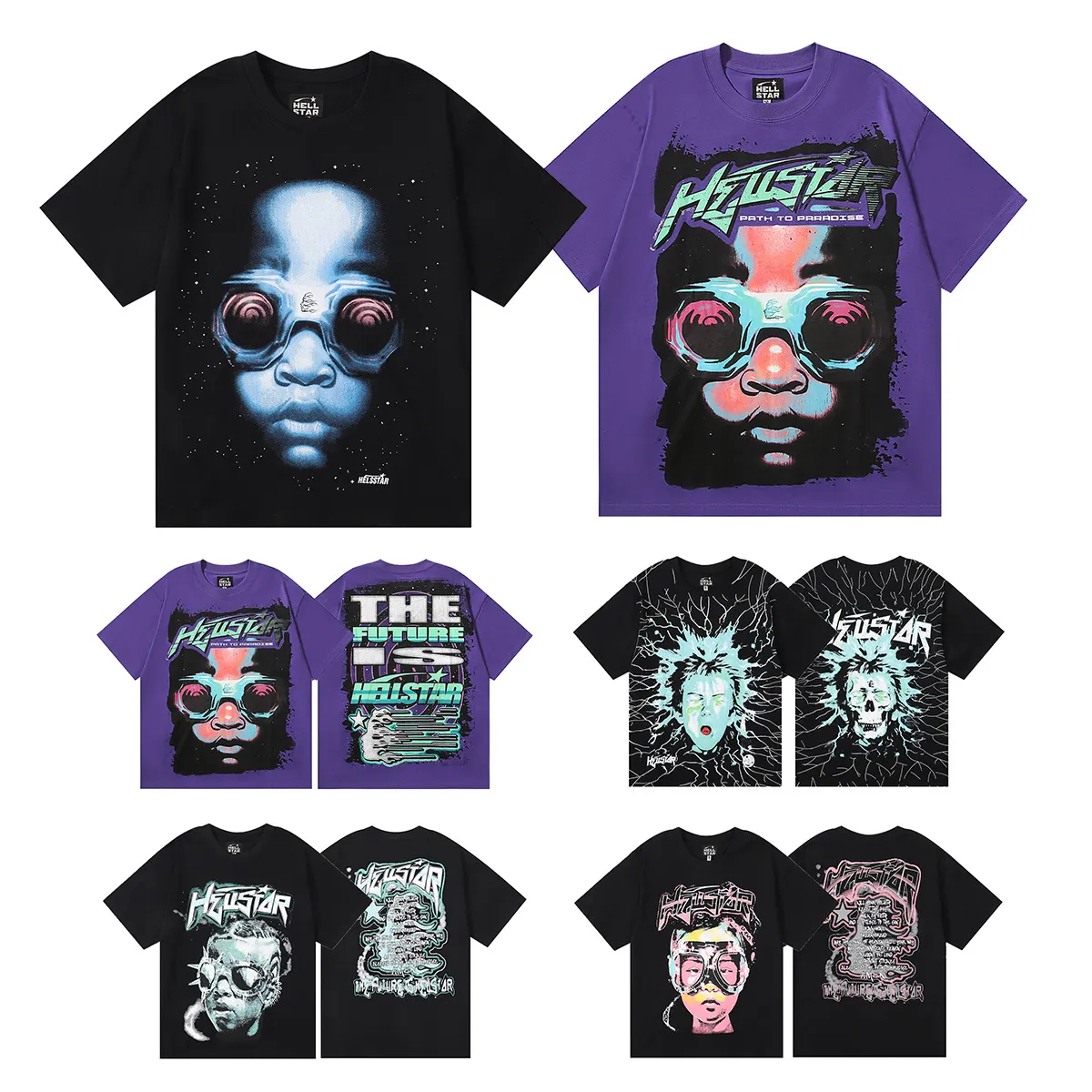 SS T-shirt Trendy Alien Print Loose Summer Short-sleeved T-shirt