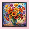 Poppy Vase-11CT Stamped Cross Stitch 45*45cm/17.72*17.72in