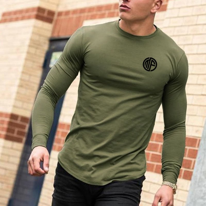 Men's Slim Fit Printed Long Sleeve T-Shirt-Compassnice®
