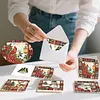 6pcs Plaid Vintage DIY Diamond Painting Cards Art 15x15cm for Adults