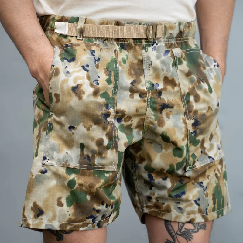 Vintage 7 oz Watercolor Camouflage Ripstop Shorts