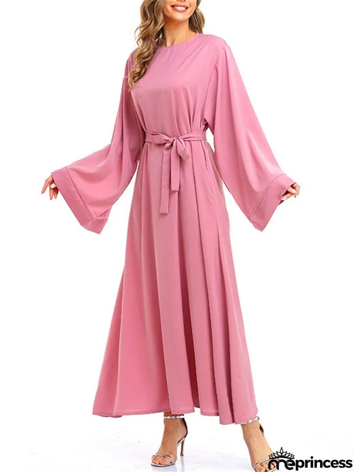 Women's Muslim Liturgical Spring Fall Middle Eastern Dresses