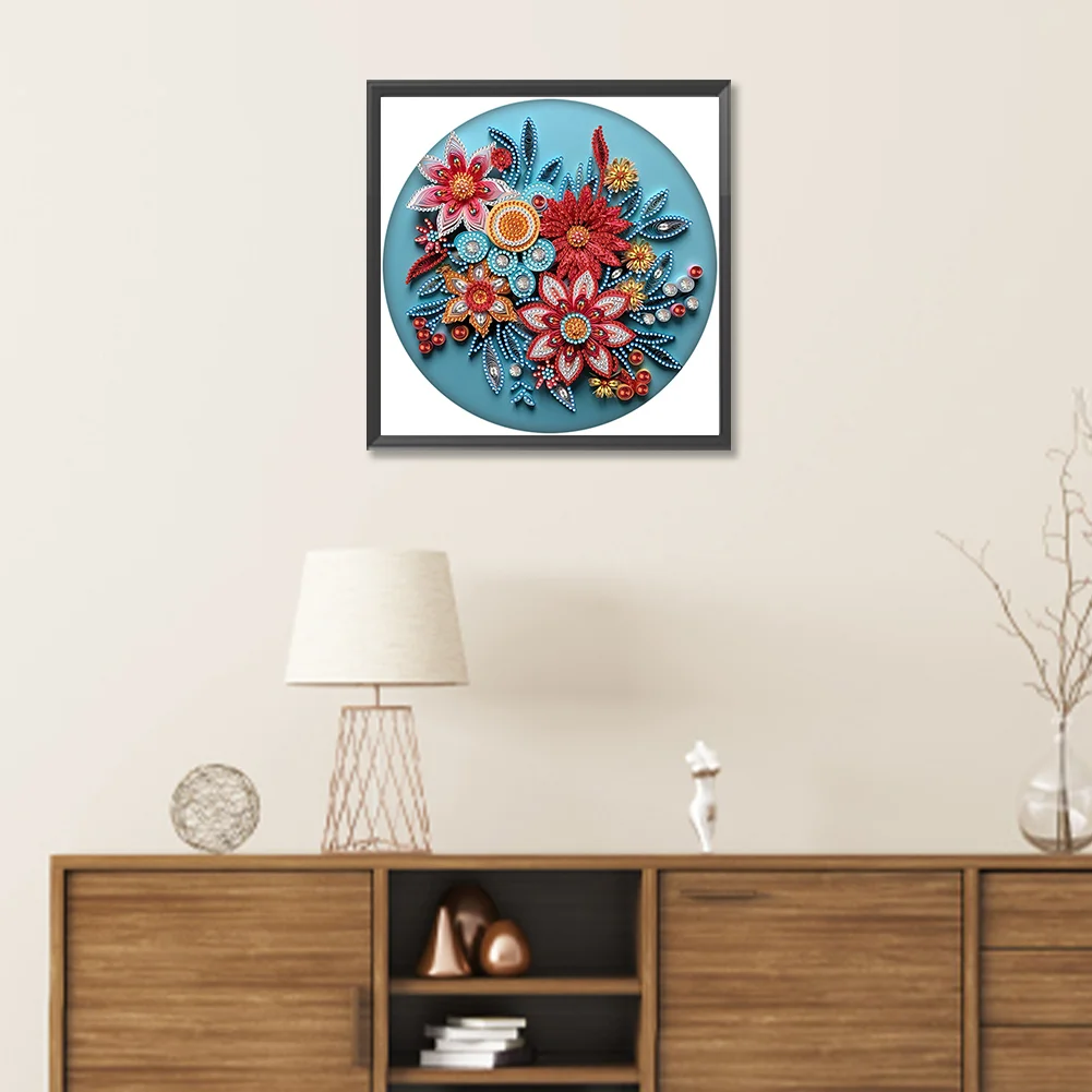 Diamond Painting - Partial Special Shaped Drill - Flower(Canvas|30*30cm)