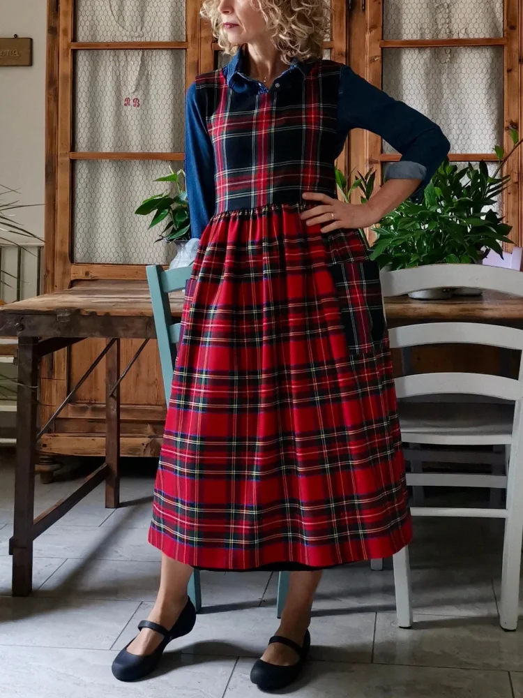 Patchwork Tartan Apron - 2