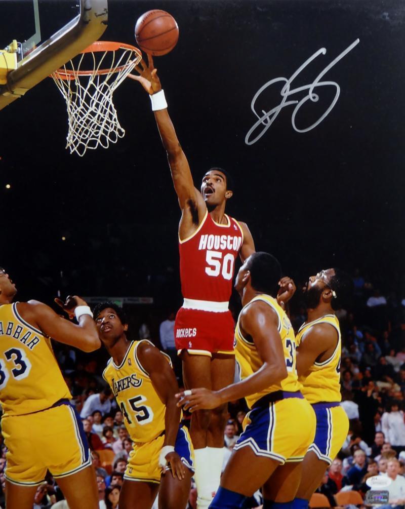 Ralph Sampson Autographed *Silver Houston Rockets 16x20 Lay Up Photo Poster painting- JSA W Auth