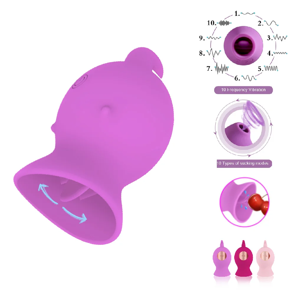 Tongue Licking Sucking Vibrator Oral Sex Toy For Women Rosetoy Official