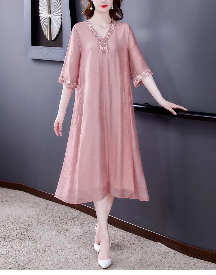Women's new elegant embroidered dress