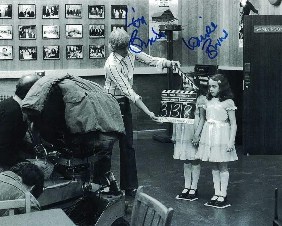 LISA & LOUISE BURNS - The Grady Twins from The Shining hand signed 10 x 8 Photo Poster painting