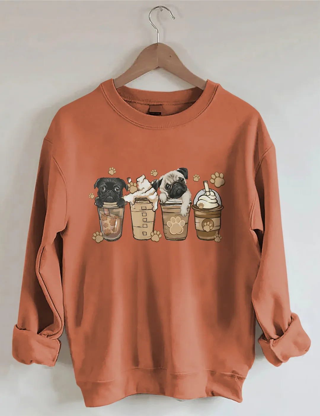 Cute Pug Coffee Sweatshirt