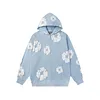 Unisex Denim Tears Loose Cotton Pattern Printed Hoodie Sweatshirt