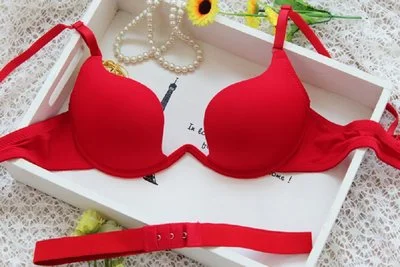 Billionm Hot Sexy Cross Halter-Neck Women 1/2 cup Deep U Bra One-Piece Seamless Solid Underwear Invisible Bra brief sets