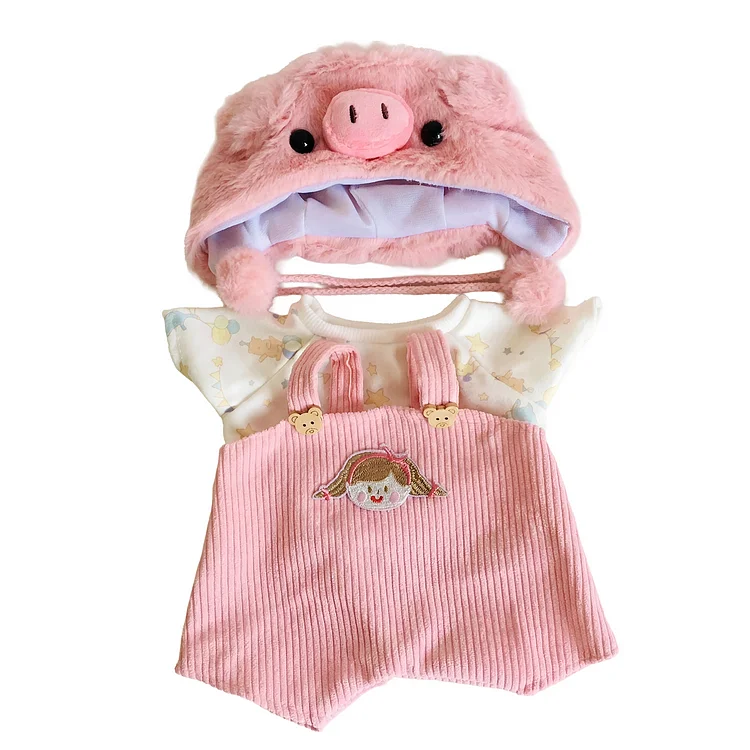 For 16" Full Body Silicone Baby Doll Piggy Set Accessories
