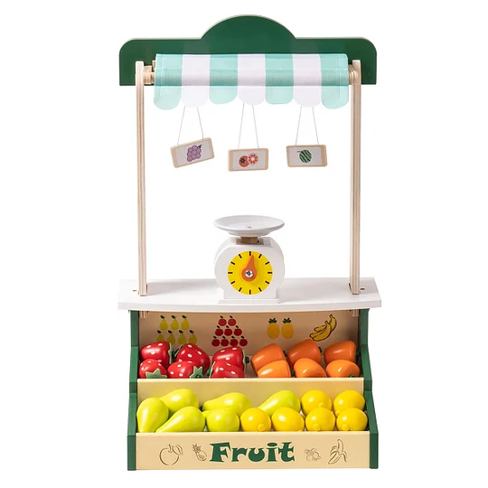 ROBUD Wooden Farmers Market Stand Fruit Stall	 | Robotime Online