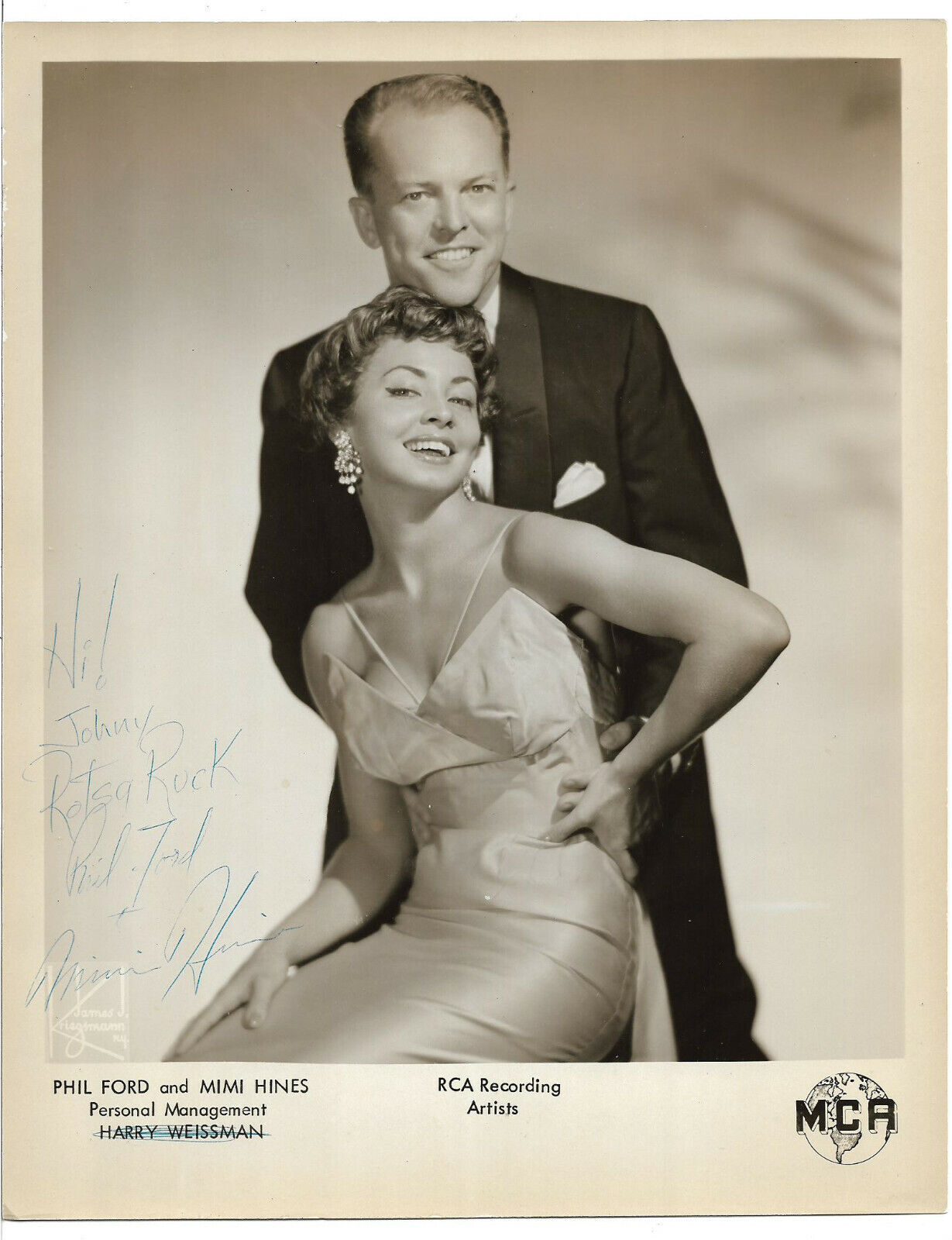 Phil Ford & Mimi Hines Authentic Signed 8x10 Vintage Photo Poster painting Autographed