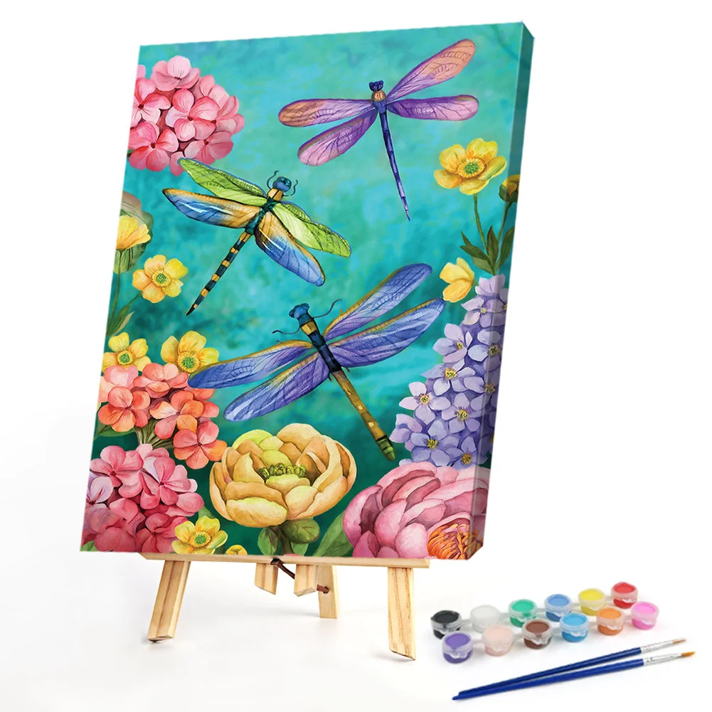 Dragonfly in Flower - Paint By Numbers(40*50CM)