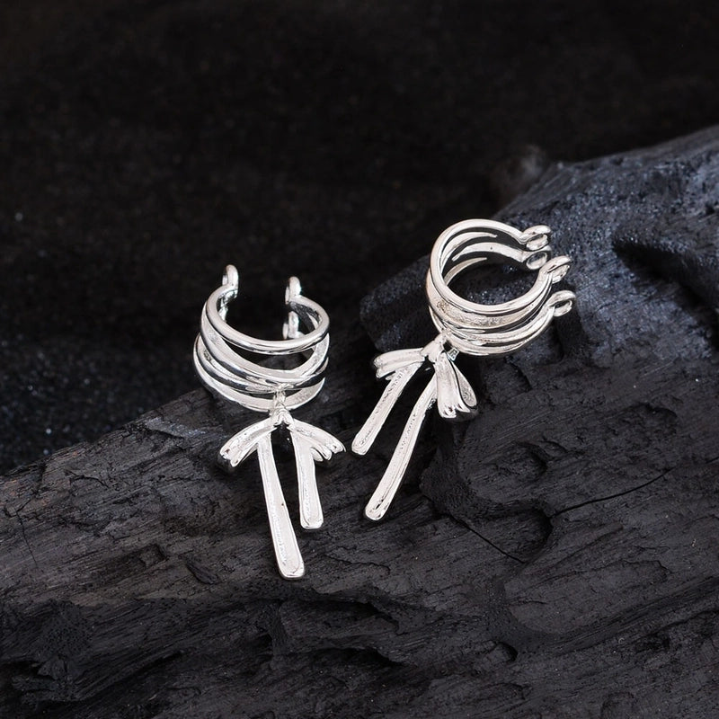 1 Pair Elegant Minimalist Streetwear Bow Knot Copper Drop Earrings