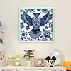 Blue And White Porcelain Owl-11CT Stamped Cross Stitch 50*50cm/19.69*19.69in tapestrymarket