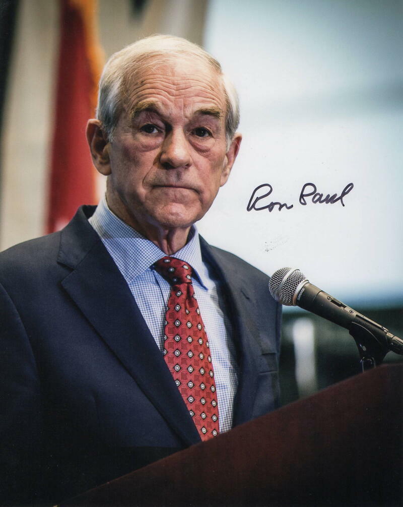 TEXAS CONGRESSMAN RON PAUL SIGNED AUTOGRAPH 8X10 Photo Poster painting - 2008 2012 PRESIDENT